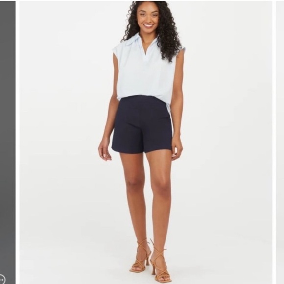 Spanx Polished 4 Inch Short in Black Women's Size XL - Picture 1 of 9